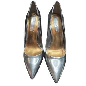 BCBGMAXAZRIA heels, metallic silvery Pointed Toe pump Size 7M